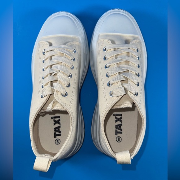 New Taxi Platform Canvas Sneakers - Beige - Picture 7 of 9